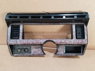 85-86 XLT Ford camioneta pickup grano de madera tablero calibre racimo embellecedor bisel cubierta aire acondicionado Foto 1 de 4