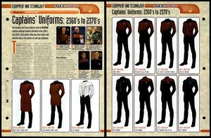 Captains Unifroms: 2360s To 2370s - Uniforms - Star Trek Fact File Page - Picture 1 of 1