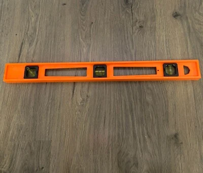 Johnson Tools 3 Vial Structo Cast 24 In Plastic Level 7724-O - Orange - USA Made - Image 1 of 4