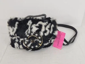 Betsey Johnson Zebra Faux Fur Shoulder Bag/Purse w/ Tag - Picture 1 of 8