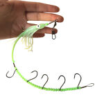 Sea Fishing Stringer Hooks With Bait Glow-In-The-Dark Squid Bait With 5 Hook  F1