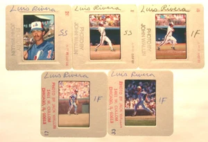 MLB Montreal Expos 1988 Luis Rivera 5 fotos diapositivas negativas por J. Wallin - Imagen 1 de 1