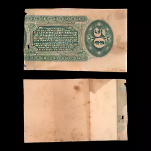 3. Ausgabe 50c 50 Cent breite Margen Präparat Bruch Geldschein - Bild 1 von 3