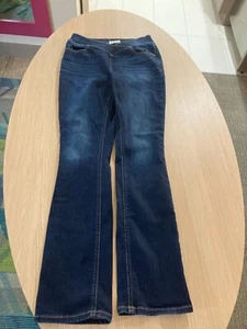 M Jeans By Maurices Small Regular Pull On Jeans Dark Blue Denim Barely Boot - Bild 1 von 3