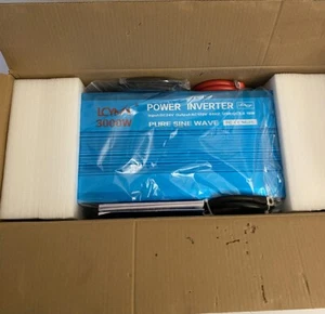 Inversor de 3000 vatios PureSineWave DC 24V a 120V CA inversores de alimentación 3 salidas NUEVO - Imagen 1 de 4