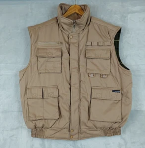 Renegade Hunting Fishing Vest Multiple Pockets Full Zip Up XXL Khaki Insulated - Picture 1 of 9