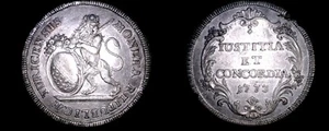 1773 Swiss Cantons Zurich 1 Thaler World Silver Coin - Picture 1 of 1