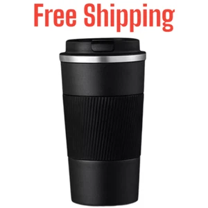 Stainless Steel Coffee Mug 18oz Thermos Vacuum Insulated Car Coffee Cup Travel - Picture 1 of 7