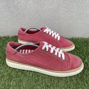 Vionic Shoes Womens 10 Hattie Casual Sneakers VS223 Red Fabric Lace Up Low Top - Picture 1 of 9