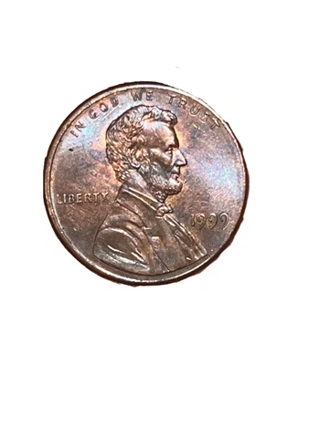 RARE 1999 Lincoln penny NO MINT, CLOSE AM, RED FINISH, DOUBLE OBSERVE!!!! Cover