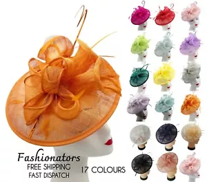 Fascinator Women's Large Headband Clip Hat For Weddings Ladies Day Races Ascot - Picture 1 of 62