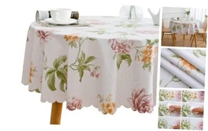Heavy Duty Round Vinyl Tablecloth Table Cover Waterproof Oil-Proof PVC Table - Picture 1 of 7