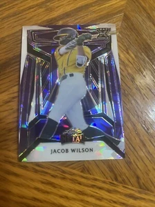 2023 Leaf Metal Draft B-67 Jacob Wilson XRC Purple Prismatic 5/6 Oakland A’s - Picture 1 of 3
