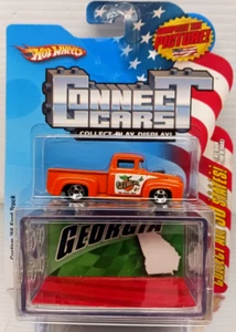 2008 Hot Wheels Connect Cars 1956 Custom Ford Pickup Truck Georgia Peach State - Picture 1 of 10