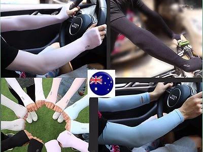 Hombres Mujer Conducir Niño Verano Genial Guantes Largos Sin Dedos Protector de Brazos a Prueba de Sol Foto 1 de 4