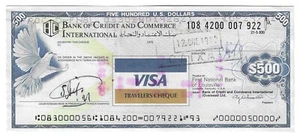 VISA, Canceled $500 Traveler's Check - Picture 1 of 2