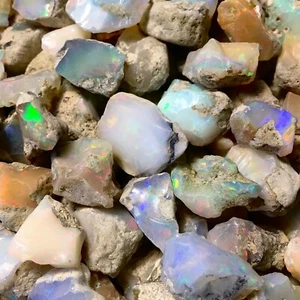 Natural Ethiopian Welo Opal Rough Bulk 10-40ct Large $2.5+/Gram US SELLER + GIFT - Picture 1 of 12