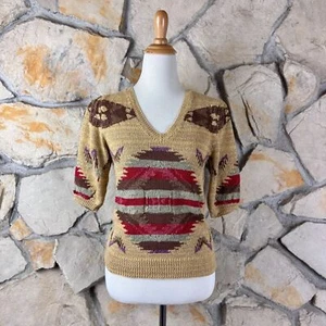 Nuevo con etiquetas Suéter Ralph Lauren Etiqueta Azul Vintage Tejido a Mano Seda Lino Mojave Arena | M - Imagen 1 de 5