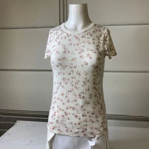 SPLENDID Candice Short Sleeve Crew Tee Women's Size XS Lotus Floral - Picture 1 of 6