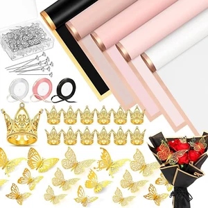 Seajan 50 Sheets Flower Wrapping Paper Florist Bouquet Paper - Picture 1 of 8