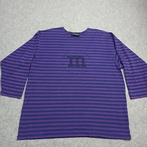 Camicia uomo Marimekko taglia L viola cotone jersey top a righe made in Finland - Foto 1 di 13