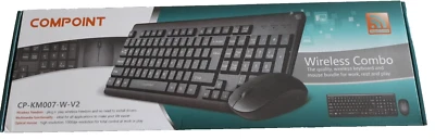Wireless Keyboard and Optical Mouse  dongle Duo Pack  compoint - CP-KM007-W - Image 1 of 4