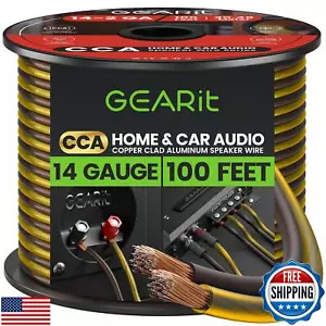 GearIT Pro Series 14AWG Speaker Wire, 14 Gauge Speaker Wire Cable (100 Feet / - Picture 1 of 5