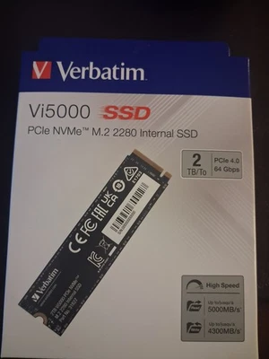 Verbatim Vi5000 SSD 2TB M.2 2280 PCIe Gen4 Interne SSD NEU OVP Festplatte TOP - Bild 1 von 2