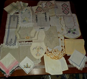 GB3 GRABAG 18 PIEZAS SERVILLETAS TAPETES ARTESANALES VINTAGE EL PERFECTO SHABBY CHIC - Imagen 1 de 10