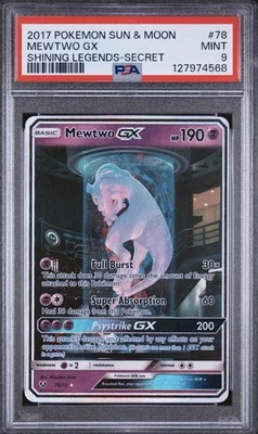 PSA 9 Mewtwo GX (Secret Shining) 78/73 Pokemon TCG Shining Legends Holo - Image 1 of 4