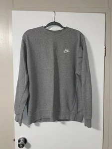 Nike Herren Club Fleece Rundhalsausschnitt Größe Large Tall Heather Grey - Bild 1 von 6