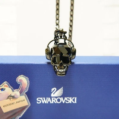Swarovski Calavera Auriculares Dije Collar Colgante Hombres Accesorio 23 pulgadas con caja regalo Foto 1 de 4