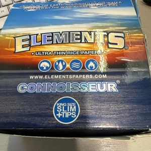 24 paquetes de papeles de liar de arroz ultrafinos ELEMENTS tamaño king delgado + puntas. - Imagen 1 de 2