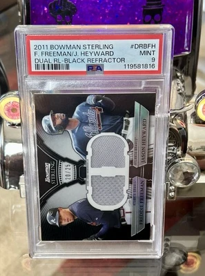 Bowman Sterling Freddie Freeman RC 2011 Hayward doble reliquia negro ref. /25 PSA 9 Foto 1 de 3