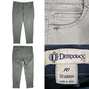 Democracy Damenjeans Größe 10 Ab Solution Stretch Canvas grün mittlerer Bund - Bild 1 von 10