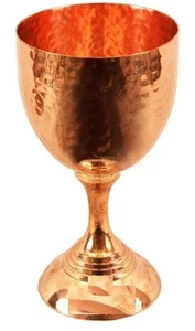 Copa de vino de cobre diseño flauta martillada 250 ml - Imagen 1 de 3
