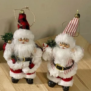 Adornos de Navidad Free Standing Papá Noel Juego de 2 Bastón de Caramelo Rayas y Tradiciona - Imagen 1 de 14