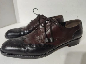 Vintage Salvatore Ferragamo Budapester Oxford Damengröße 8 zweifarbige Schuhe FALLEN KLEIN AUS - Bild 1 von 13