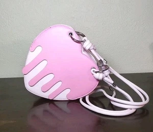 Medium Heart Shaped Shoulder PINK Melted Two Tone - Soft Goth - Picture 1 of 7