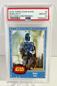 2018 Star Wars Boba Fett #5 SDCC Promo Card 041/199 PSA 10 - Picture 1 of 7