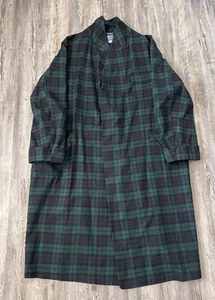 Men's Pendleton Authentic Black Watch Plaid Tartan Robe 100% Wool USA Size XL - Picture 1 of 7