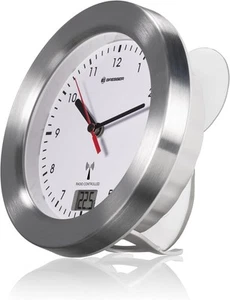 Bresser 8020114 Bad Wanduhr MyTime Bath mit Temperaturanzeige und Funkuhr mit - Bild 1 von 7
