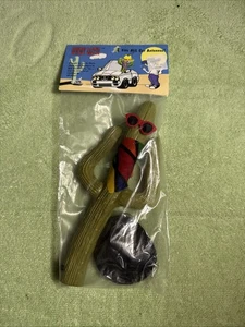 NIP SEALED Vtg Cowboy Cactus Antenna Topper Car Decor Hotrod Muscle Car Rubber - Picture 1 of 4