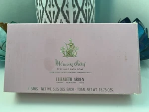 Vintage Elizabeth Arden Memoire Cherie Perfumed Bath Soaps Set 3 Bars 5.25oz Ea. - Picture 1 of 11