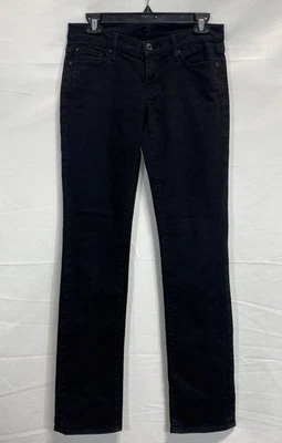 7 For All Mankind Womens Black Straight Leg Jeans Size 26 - Image 1 of 4