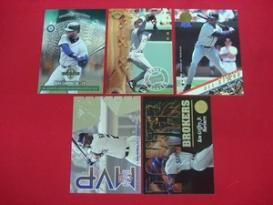KEN GRIFFEY JR 5 DIFFERENT LEAF INSERT BASEBALL CARD LOT SEATTLE MARINERS - Picture 1 of 3