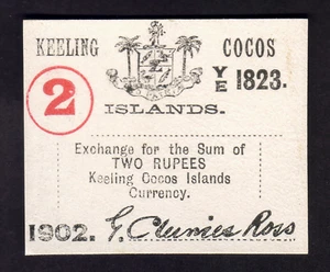 Cocos Keeling Islands P-S127. (1902) 2 Rupees.. UNC - Imagen 1 de 2