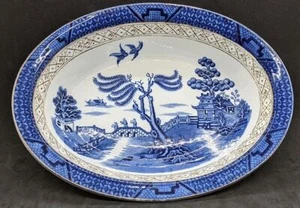 Booths Real Old Willow 10.25" Oval Vegetable Bowl - Made in England - Picture 1 of 5