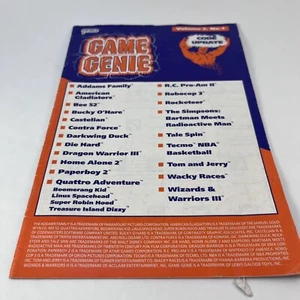 Game Genie Update Book Vol. 2 No. 1 NES Cheat Codes Vintage 1990's Galoob - Picture 1 of 5