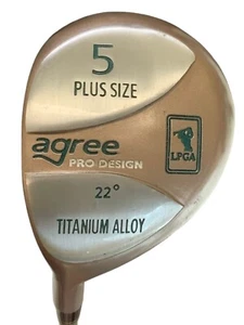 LPGA Square Two Agree Pro Design 5 Fairway Wood Golf Club, Petite Graphite Shaft - Picture 1 of 8